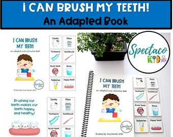 Brush Teeth Adapted Book, Speech Therapy, Autism (Digital Download)