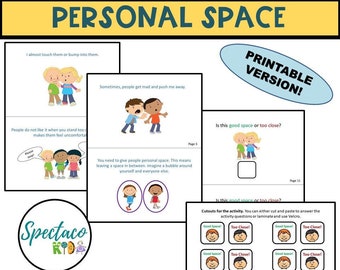 Personal Space Social Story, Autism Behavior Management (Printable)