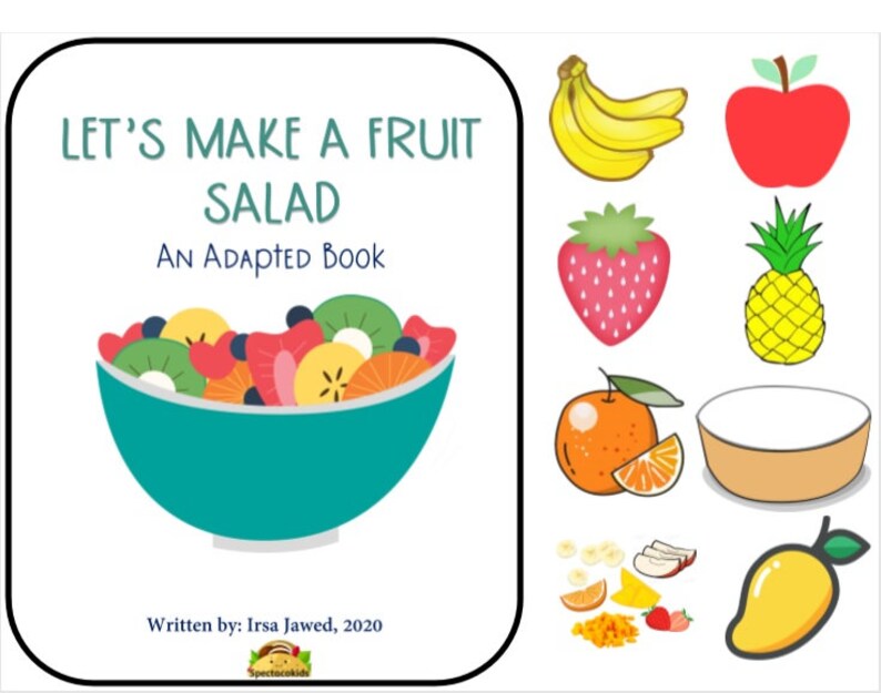 Let's make a fruit salad An Adapted and Interactive Book Etsy
