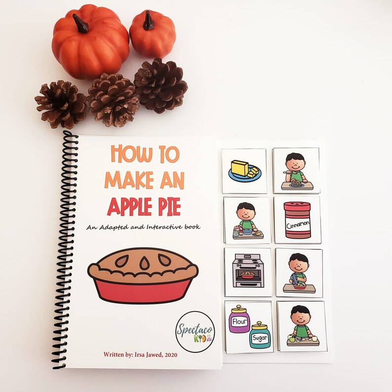 Fall Apple Pie Sequencing Adapted Book, Speech Therapy (digital ...