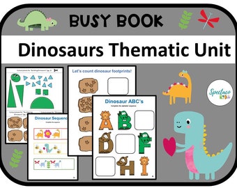 Dinosaur Busy Book | Printable Learning Binder for Toddlers (PDF)