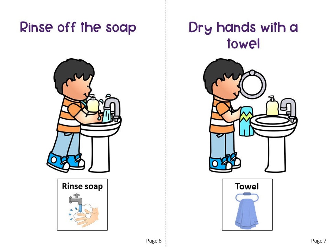 I Can Wash My Hands PRINTABLE ADAPTED INTERACTIVE Book for - Etsy Canada