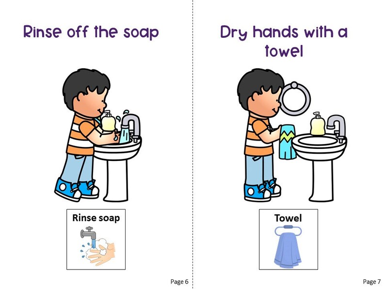 I Can Wash My Hands PRINTABLE ADAPTED INTERACTIVE Book for Speech