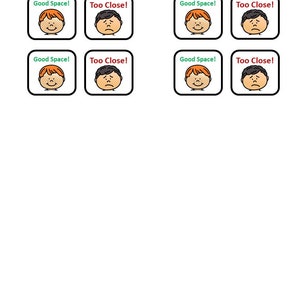 Personal Space Social Story for AUTISM, Behavior Management, Printable ...