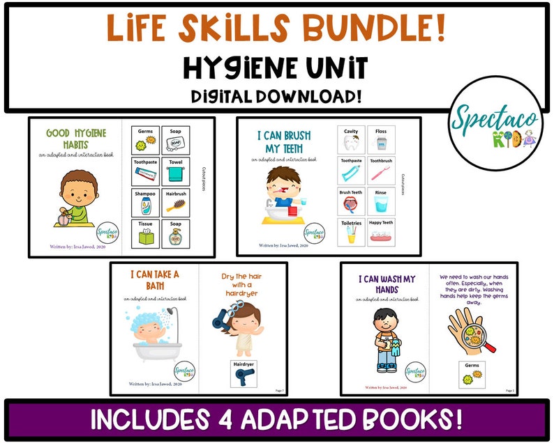 Life skills bundle Hygiene unit PRINTABLE ADAPTED Etsy