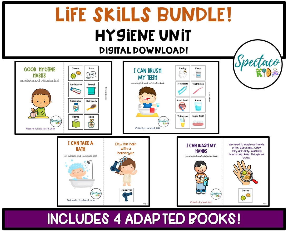 life skills for kids printable hygiene bundle busy book etsy new zealand