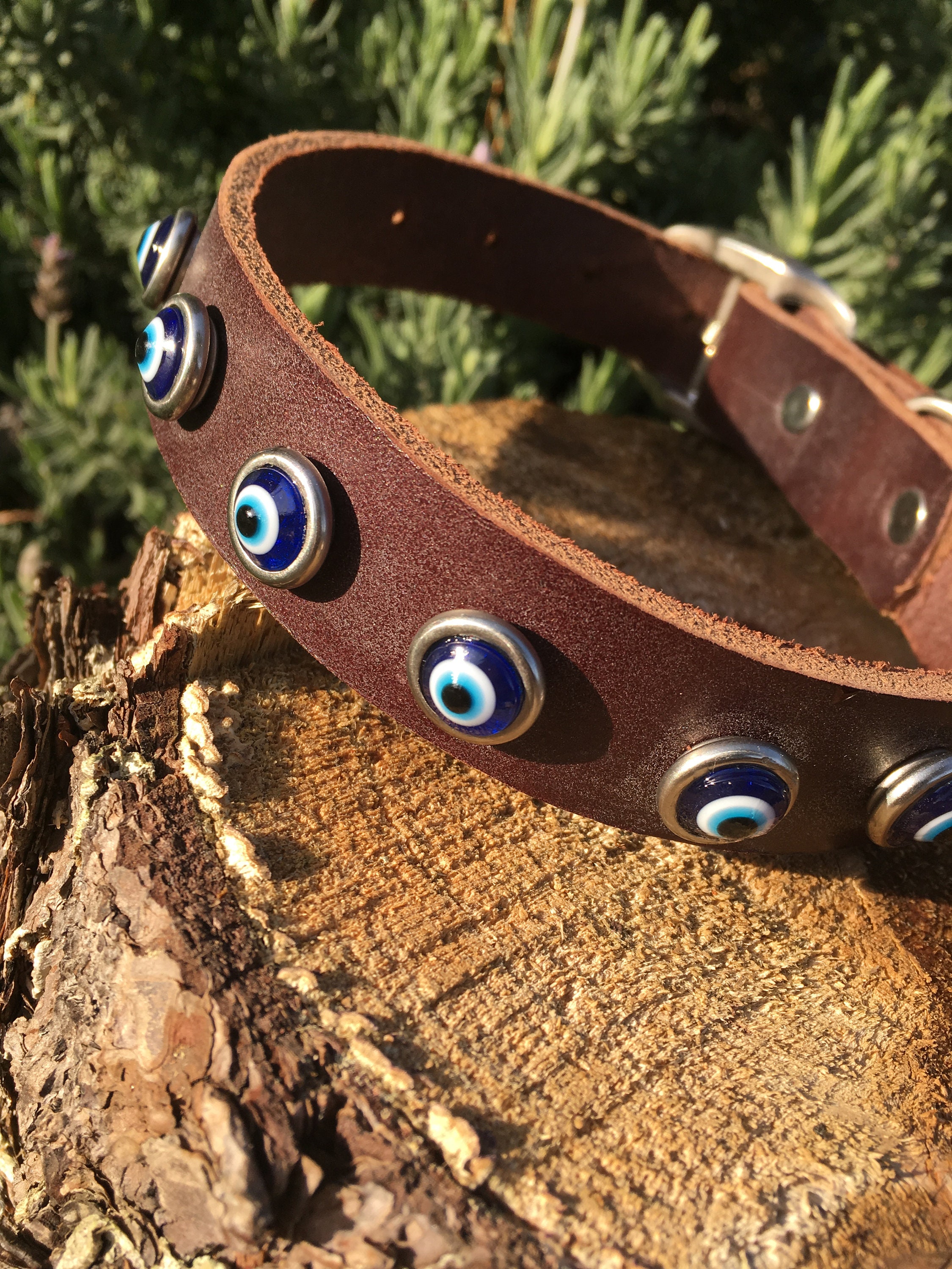 Evil Eye Talisman Dog Collar handmade ecofriendly Etsy