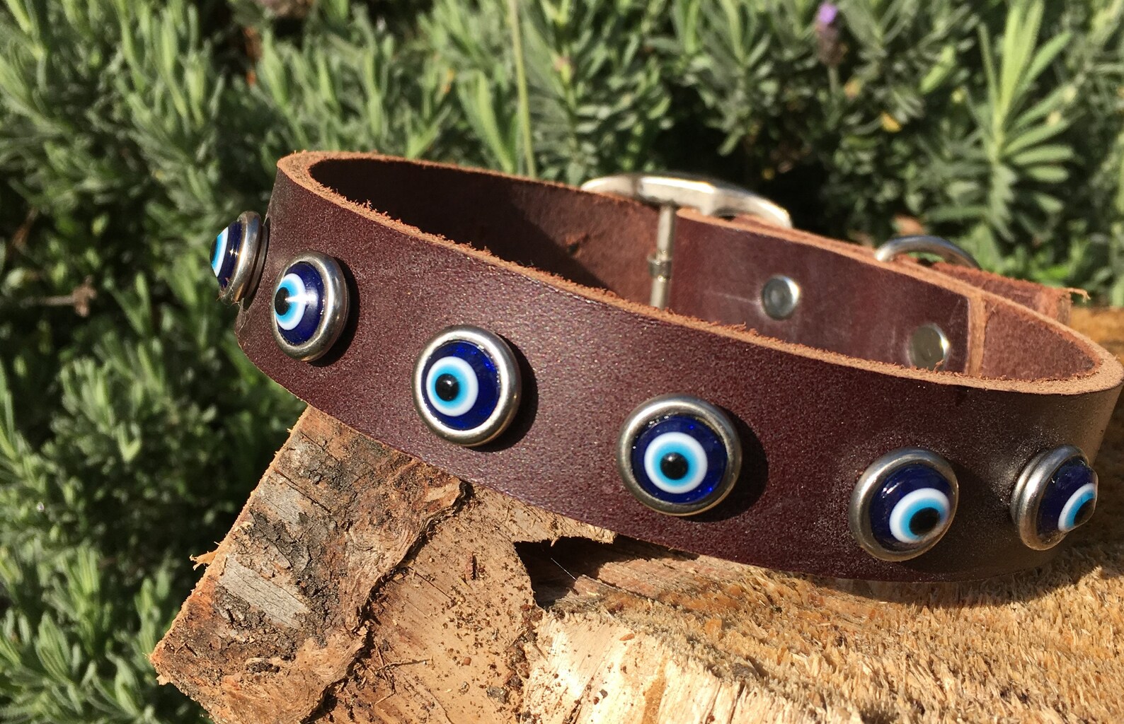 Evil Eye Talisman Dog Collar handmade ecofriendly Etsy