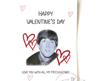 Paul McCartney The Beatles Valentine’s card (With envelope)