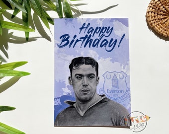 A5 Everton Dixie Dean Birthday Card (With Envelope)