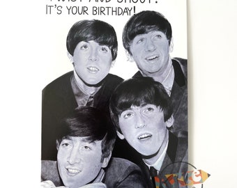 A5 The Beatles Birthday Card (With Envelope)