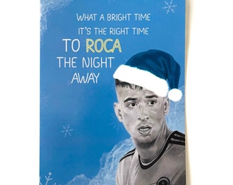 A5 Marc Roca Leeds United LUFC Christmas Card (With Envelope)