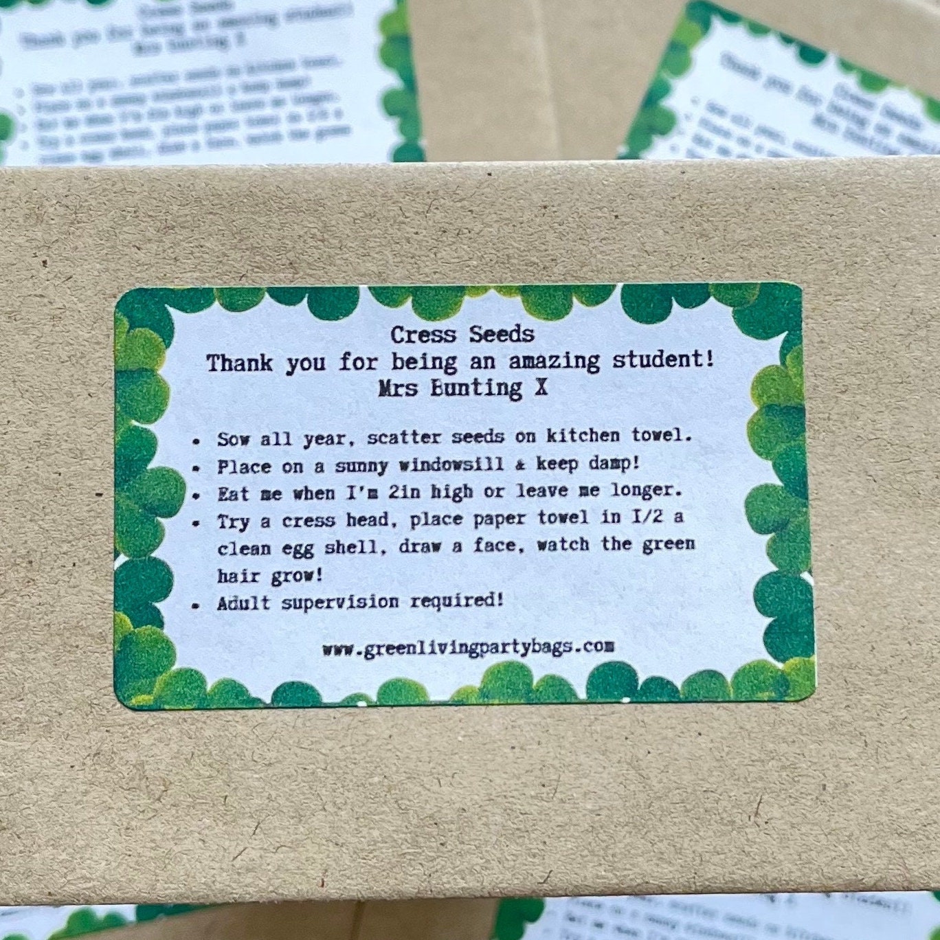 10 X Personalised End of Term Gift, Custom End of School Year Favour ...