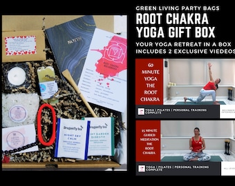 Yoga Geschenkdoos Gepersonaliseerd - Yoga Home Retreat Kit - Yoga Wortelchakra - Meditatie Mindfulness Cadeau - Zelfzorg Geschenkdoos - Yoga Cadeau