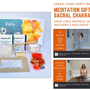 Meditation Gift Box | Sacral Chakra Healing | Mindfulness | Yoga Gift For Her For Women | Yoga home Retreat Kit | Yoga Gift Set | Present