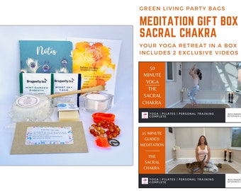 Meditatie geschenkdoos | Sacrale Chakra Genezing | Mindfulness | Yoga cadeau voor haar voor vrouwen | Yoga thuisretraitekit | Yogacadeauset | Cadeau