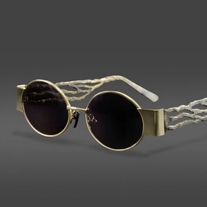 Handmade Silver Sunglasses - Gray UV-Protected Lenses - Oxidized Sterling Silver - Unique One Of A Kind Eyewear