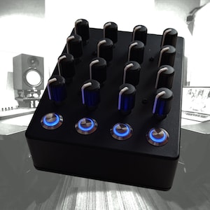 Midi Controller BB-ENC / 16 Push Encoders / 4 LED Mini Arcade Buttons / Din USB Midi Out / Midi Compliant / Fully Configurable image 7