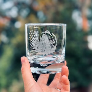 Sage Grouse Rocks/Wine/Pint Glass - Engraved Glassware