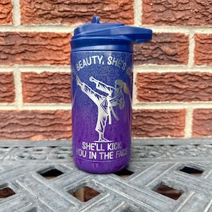 She&#39;s Beauty, She&#39;s Grace She&#39;ll Kick You in the Face - Girls Martial Arts - Personalized Engraved Maars Water Bottle