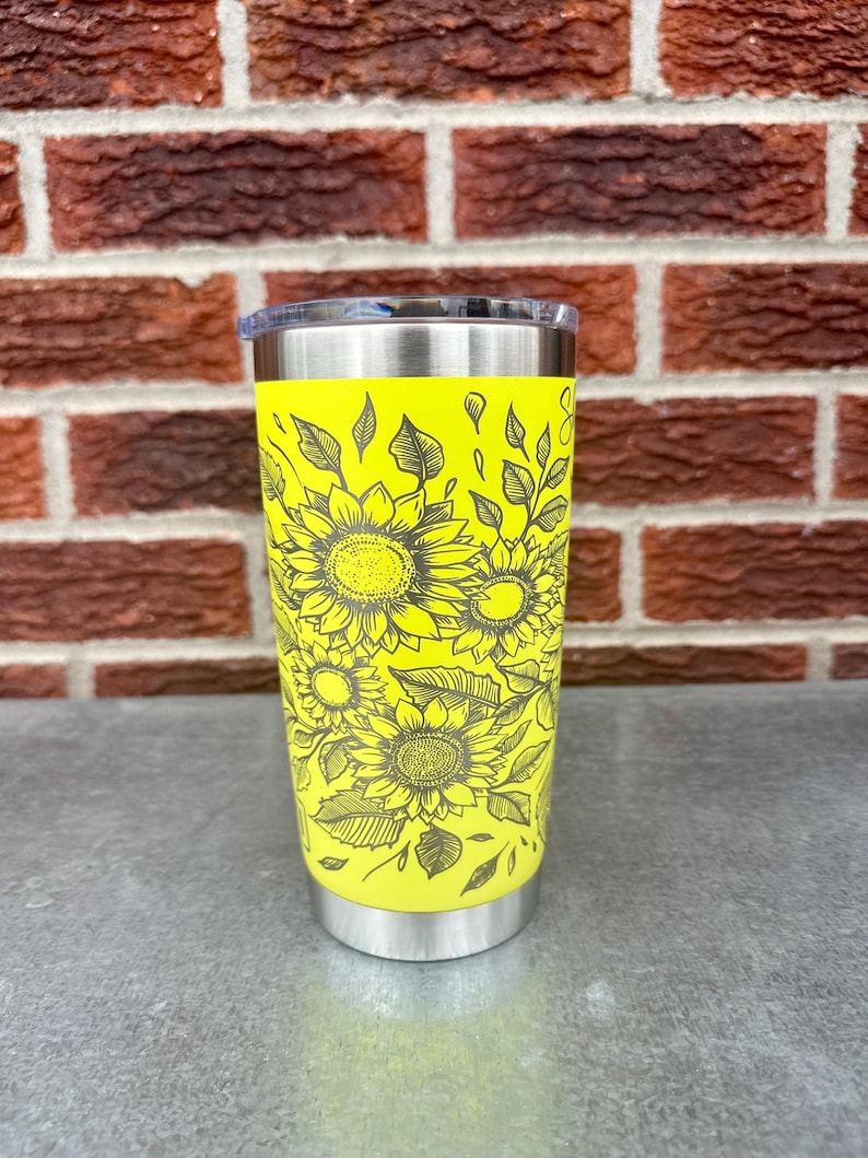 Sunflower Garden - Personalized Engraved YETI Tumbler - Coffee Mug image 3
