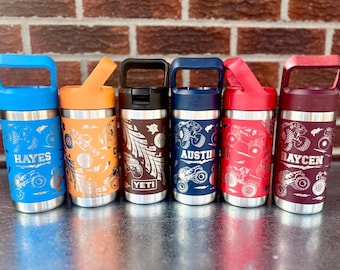 Monster Trucks - Personalized Engraved YETI Water Bottle