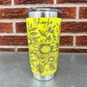 Sunflower Garden - Personalized Engraved YETI Tumbler - Coffee Mug image 2