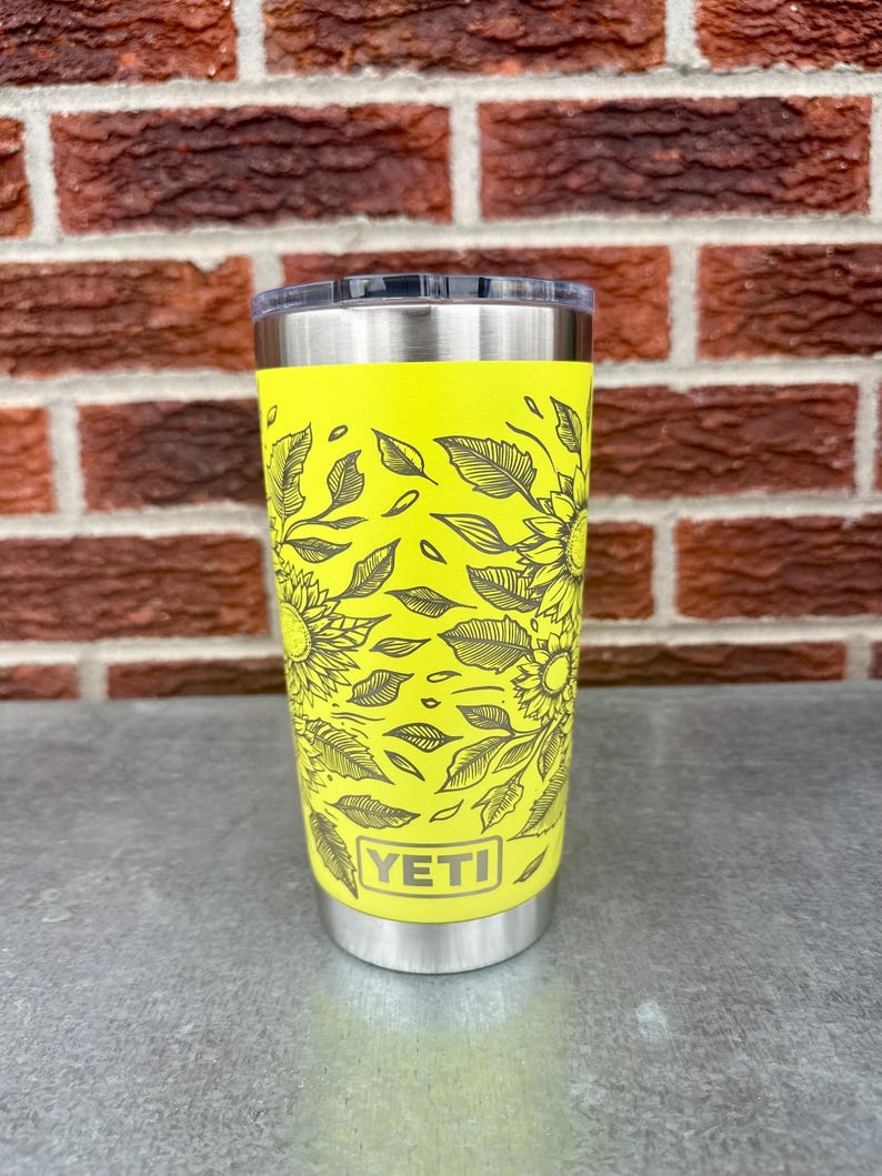 Sunflower Garden - Personalized Engraved YETI Tumbler - Coffee Mug image 9