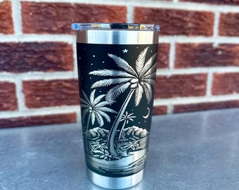 Beach Sunset - Personalized Engraved YETI Tumbler / Coffee Mug