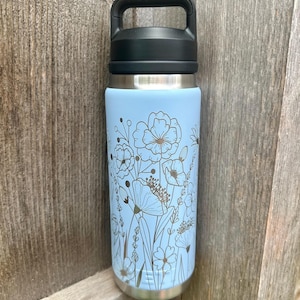 Wildflowers - Personalized Engraved YETI Water Bottle