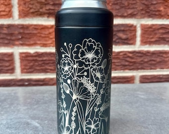 Enfriador de latas YETI Colster con diseño de flores silvestres (compatible con la mayoría de las latas)