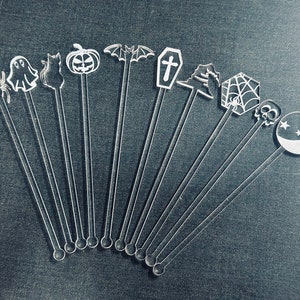 Halloween Stir Sticks/ Party Supplies / Halloween Party/ Cocktail Party/ Sets of 25+