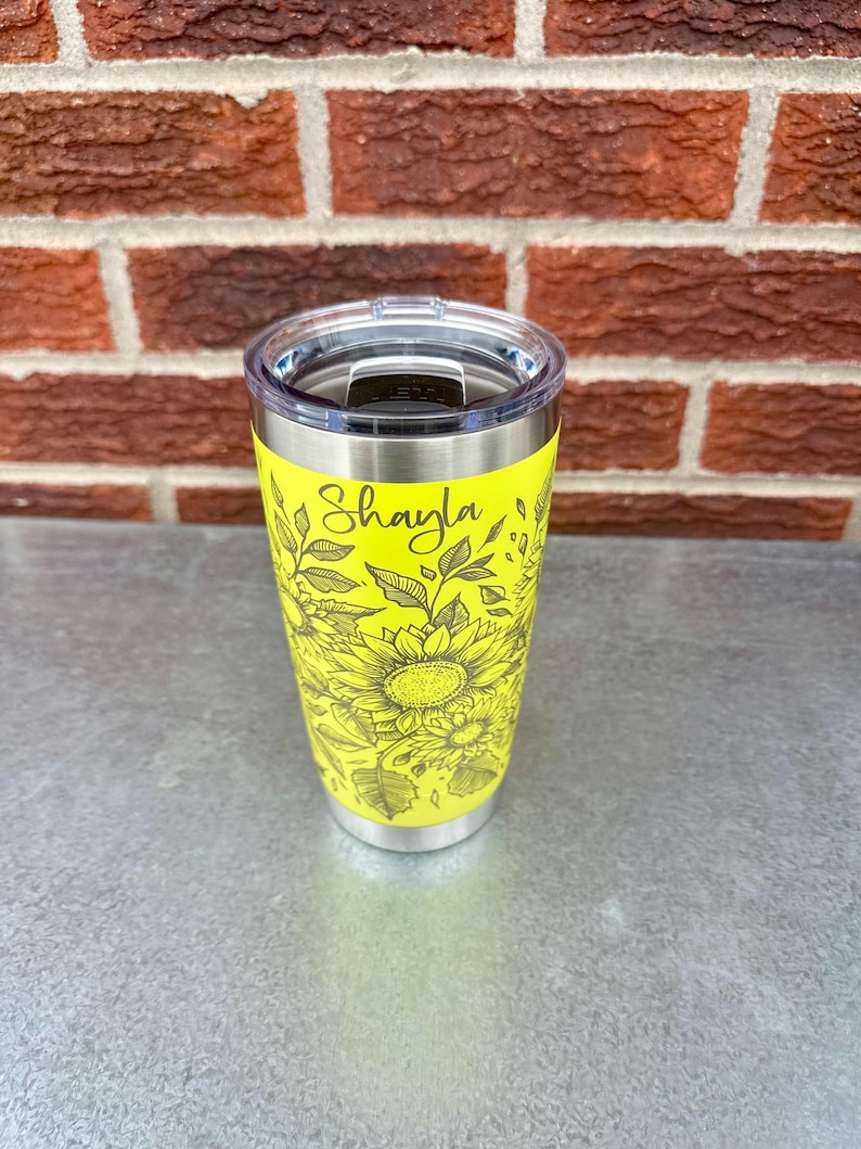 Sunflower Garden - Personalized Engraved YETI Tumbler - Coffee Mug image 10