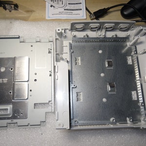 SEGA Dreamcast Model 1 Labeled Just OK Cosmetic Bottom w/Plates & Port Cover ONLY-Mark and/or Scratches