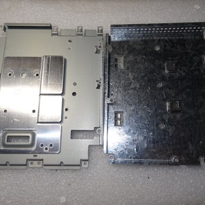 SEGA Dreamcast Model 1 Labeled Clean Cosmetic Top & Bottom Metal Heat Sink Plates