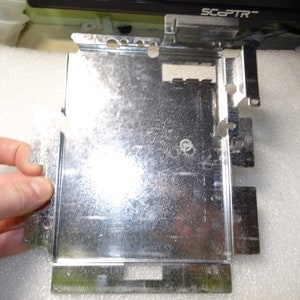 Nintendo SNES Sns-001 Sound Box Bottom Metal Plate ONLY-Just OK Cosmetic-Metal Wear-Read all