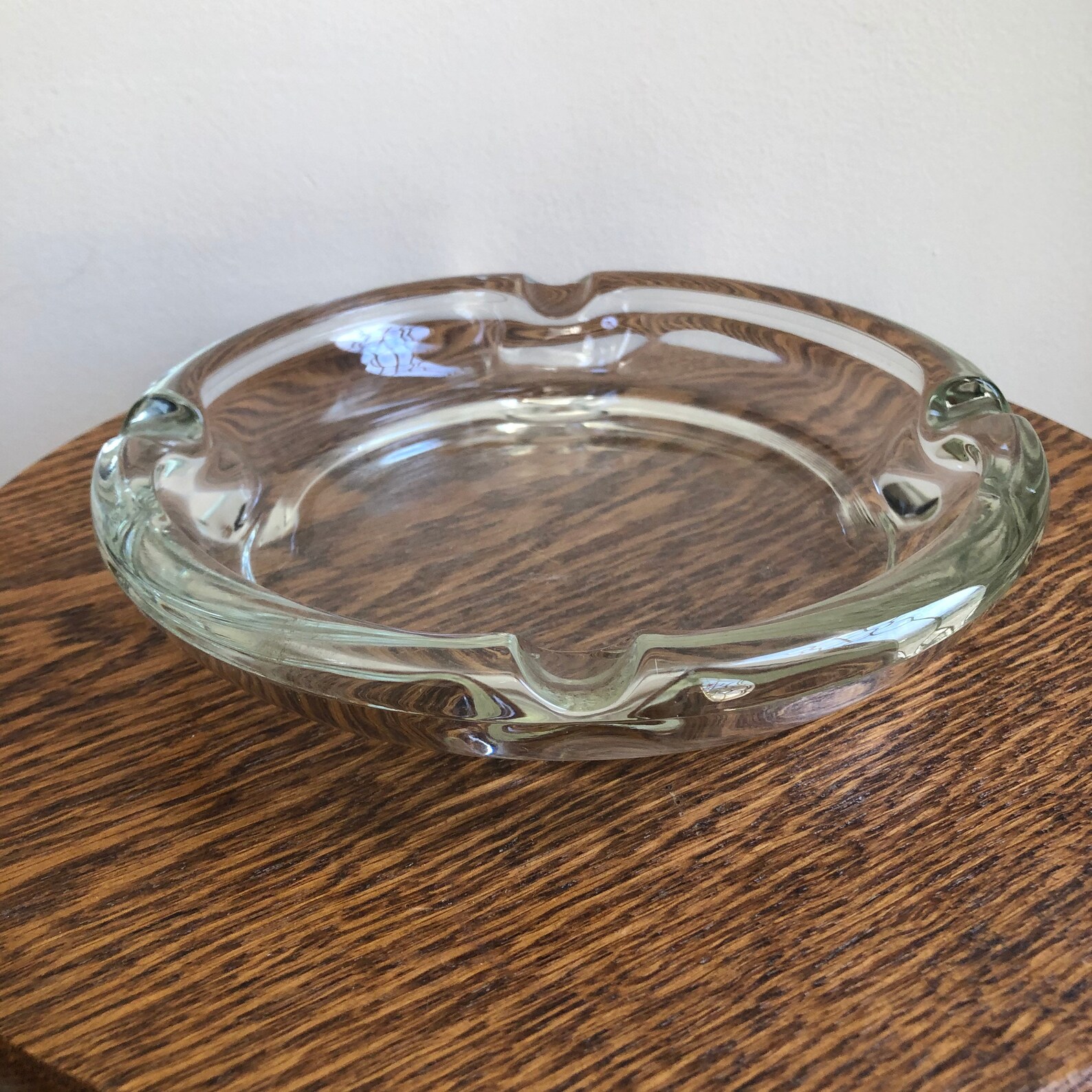 MidCentury Modern Clear Glass Ashtray Large Cigar or Etsy