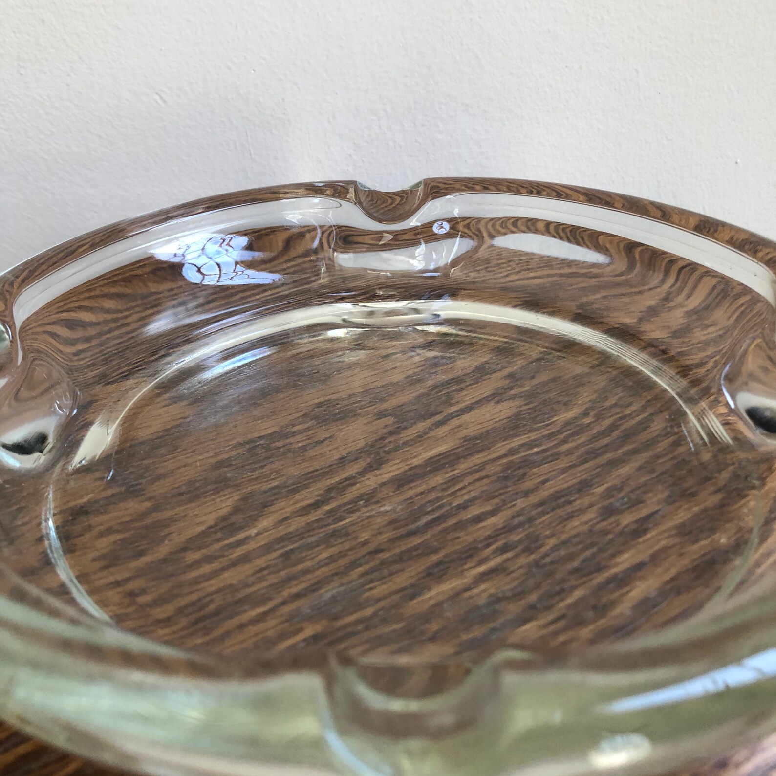 MidCentury Modern Clear Glass Ashtray Large Cigar or Etsy