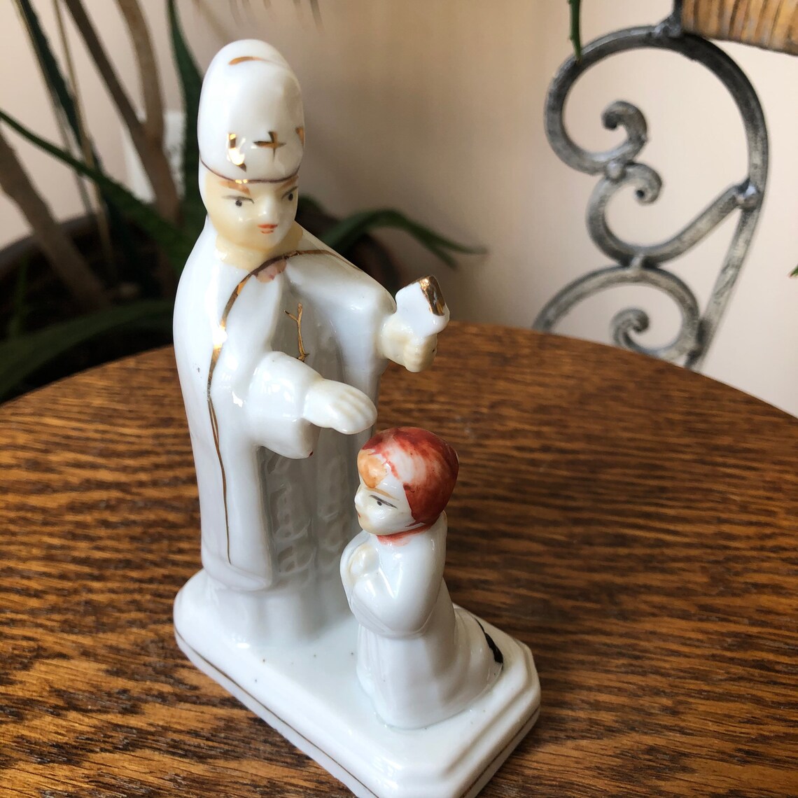 Vintage Porcelain Catholic Figurine Made in Taiwan Etsy