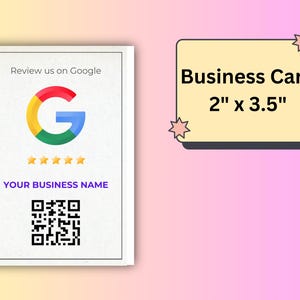 Custom Google Review QR Code Template | Editable Canva Design for Small ...