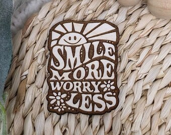 Sunshine Wooden Magnet, Happy Magnet, Mental Health Magnet, Kitchen Decor, Boho Magnet