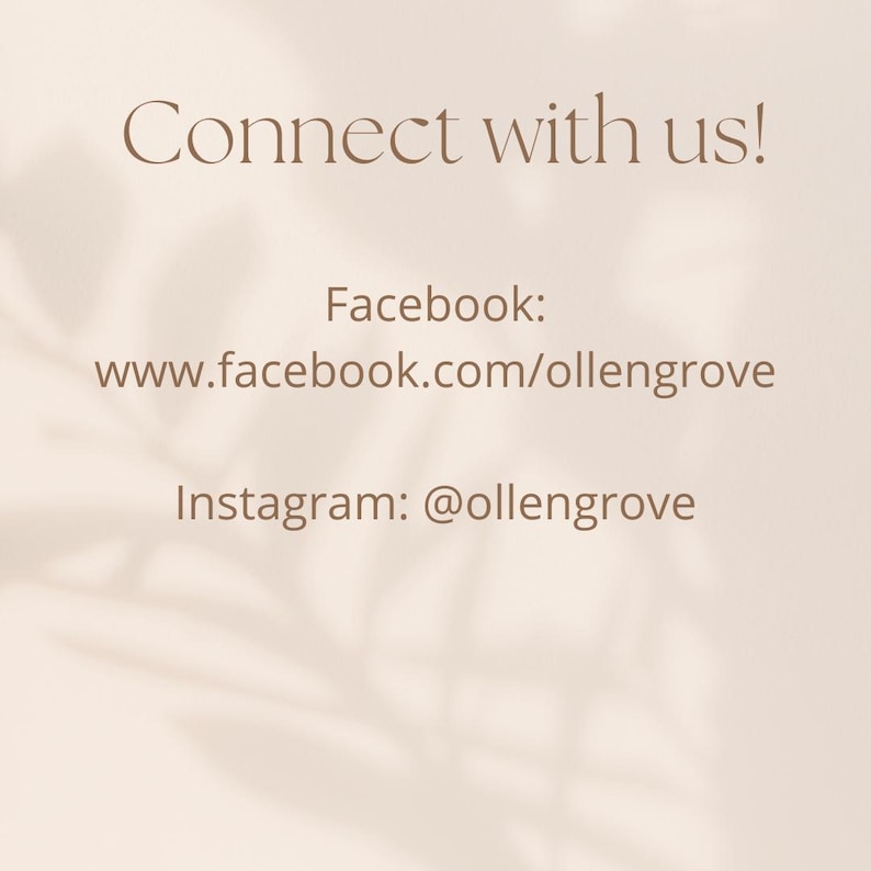 Puede incluir: Conecta con nosotros! Facebook: www.facebook.com/ollen grove Instagram: @ollen grove