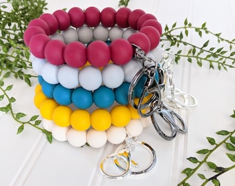 Wristlet Keychain, Bracelet Keychain, Bohemian Wristlet, Boho Wristlet, Beaded Keychain, Minimalist Wristlet, Stylish Gift Trending Now
