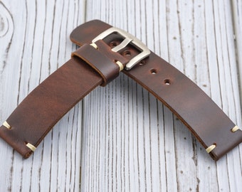 mens leather watch bands 21mm