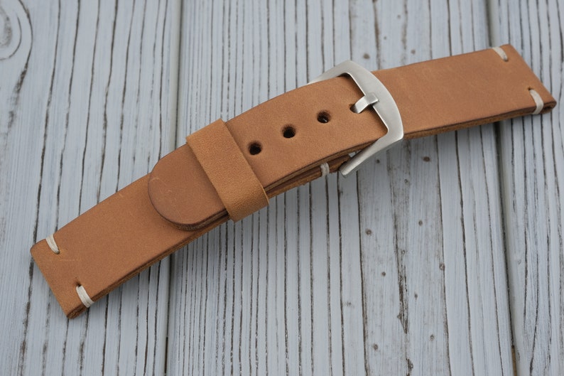Handmade Leather watch strap Handmade watch band brown leather Etsy
