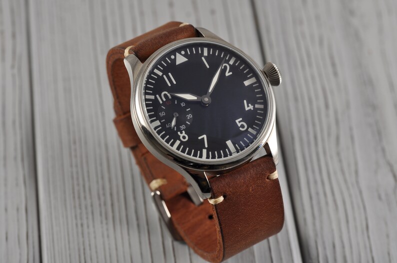 Handmade Leather Watch Strap Handmade Watch Band Brown Leather Etsy