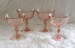 4 Pink Swirl Sherbet/Champagne Coupe Glasses, Rosaline Collection, Arcoroc, Luminarc, France, Wedding and New Years Toast 