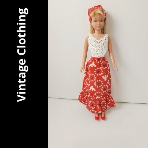 GROWING UP SKIPPER Barbie doll with original outfit, red flats