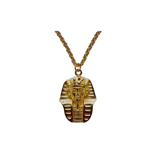 Our King Tutankhamun Mask SMALL Pendant comes in a suede-like gift pouch. Designed & handcrafted in USA! We offer a larger pendant as well.