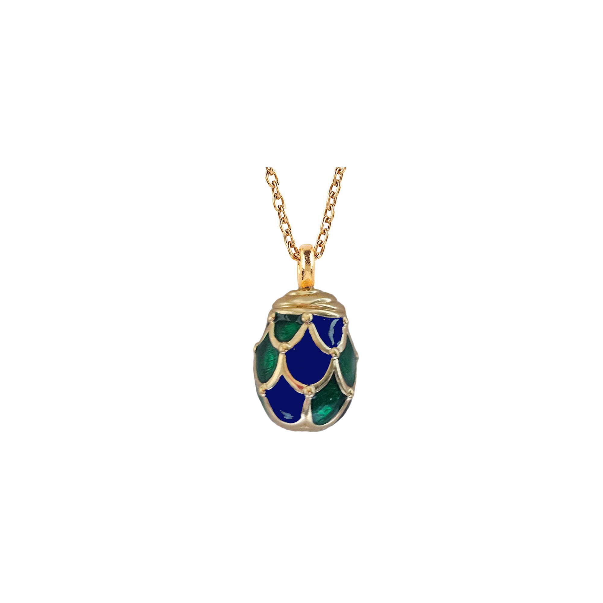 Blue Faberge Egg Pendant - Etsy
